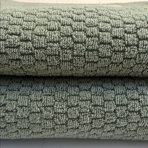 4pc TRULY LOU Quick Dry Zero Twist Cotton Bath Towel Set - Oil Green - Picture 4 of 7